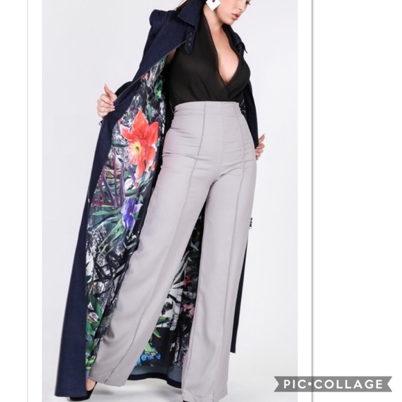 2XHP!!🎉🎉Maxi Denim Coat w/Gorgeous Floral Lining - Picture 3 of 5